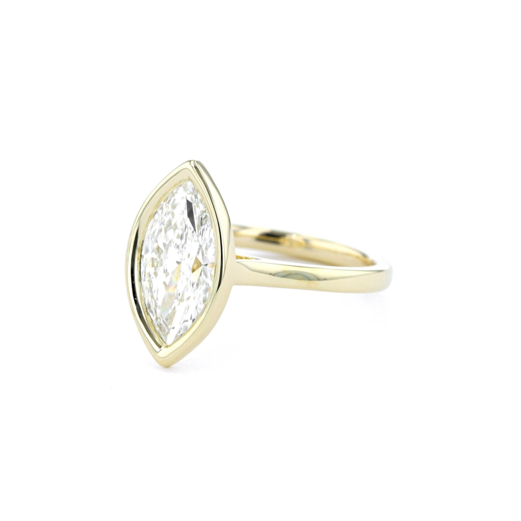 Ava Marquise High Polish Bezel - PBD Engagement Rings