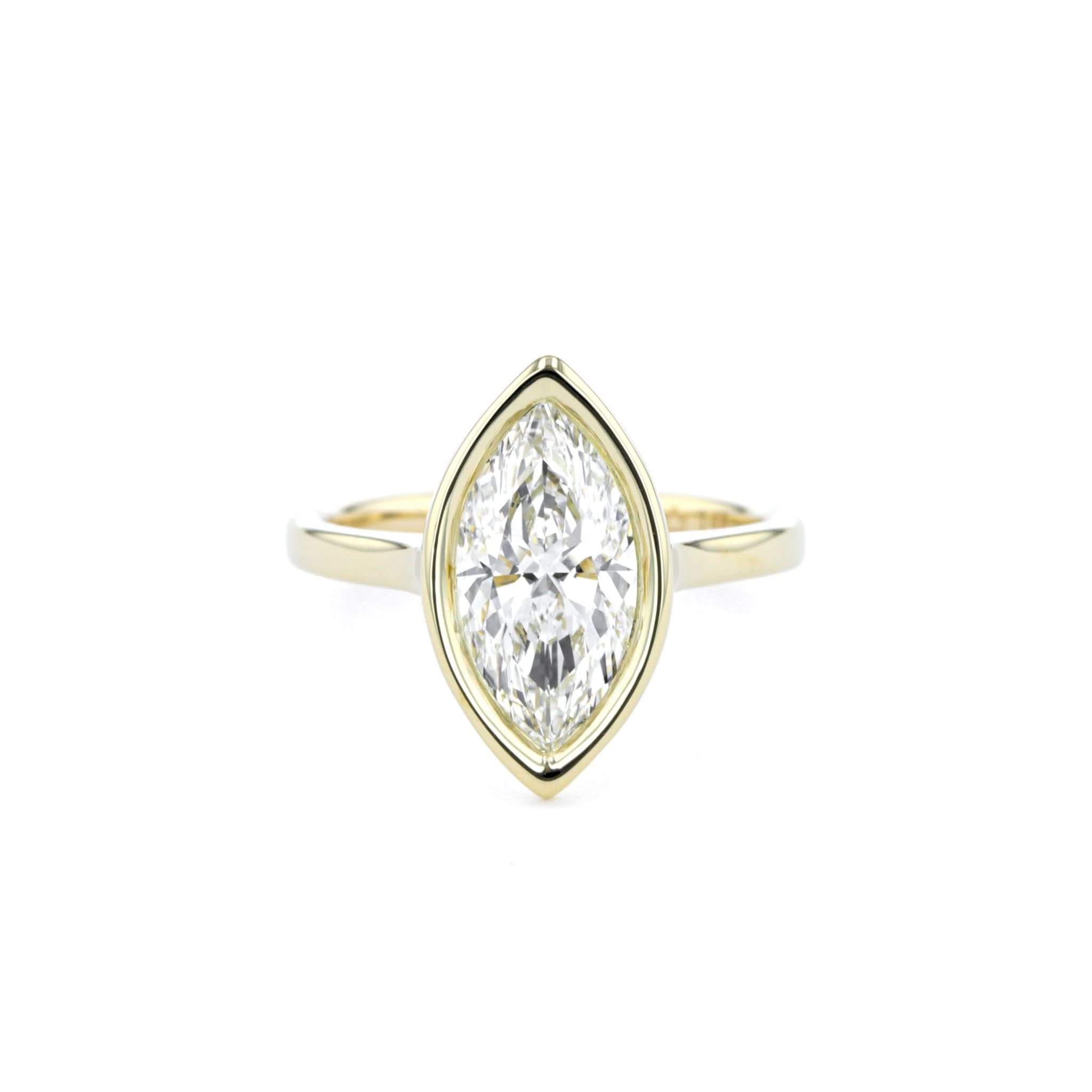Ava Marquise High Polish Bezel - PBD Engagement Rings