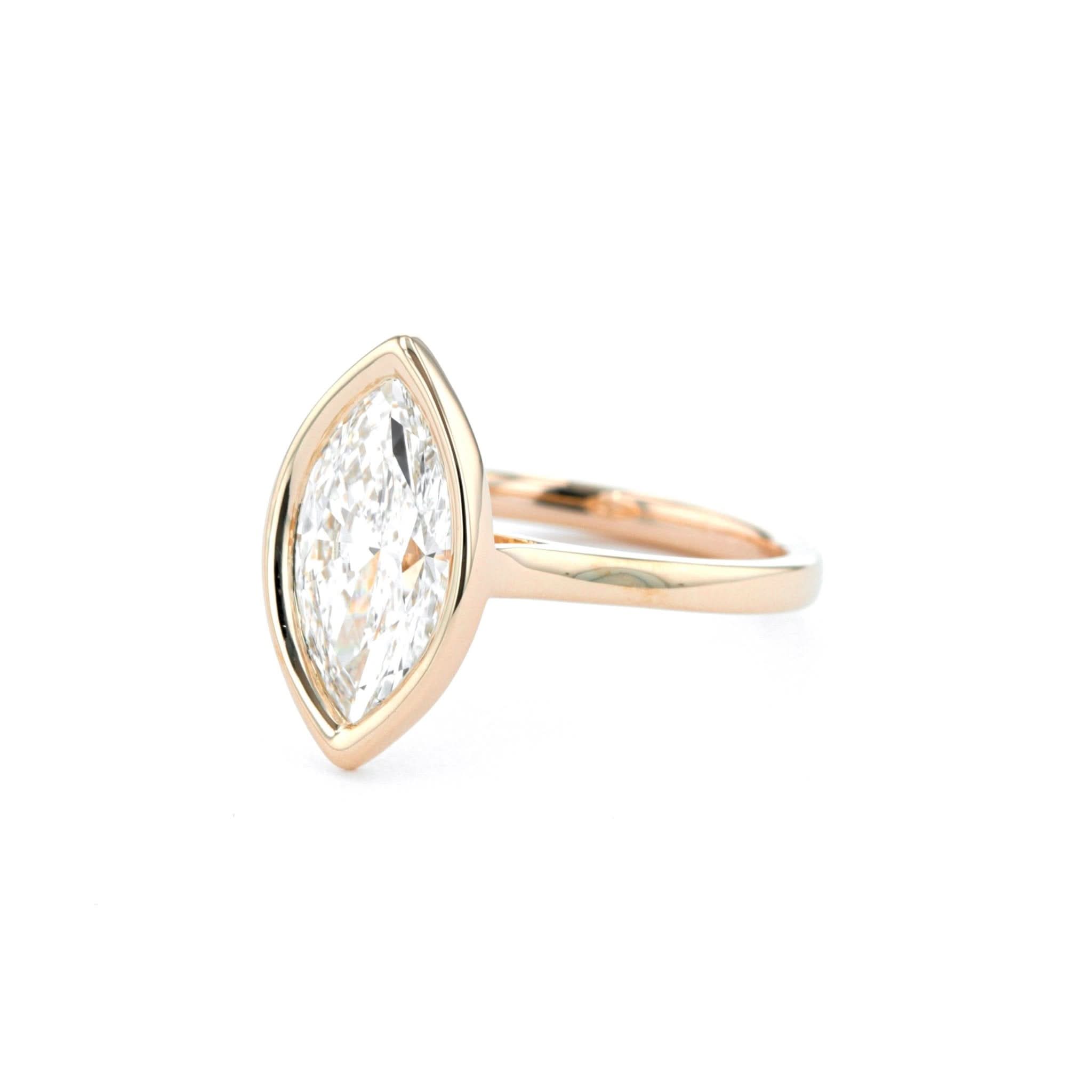 Ava Marquise High Polish Bezel - PBD Engagement Rings