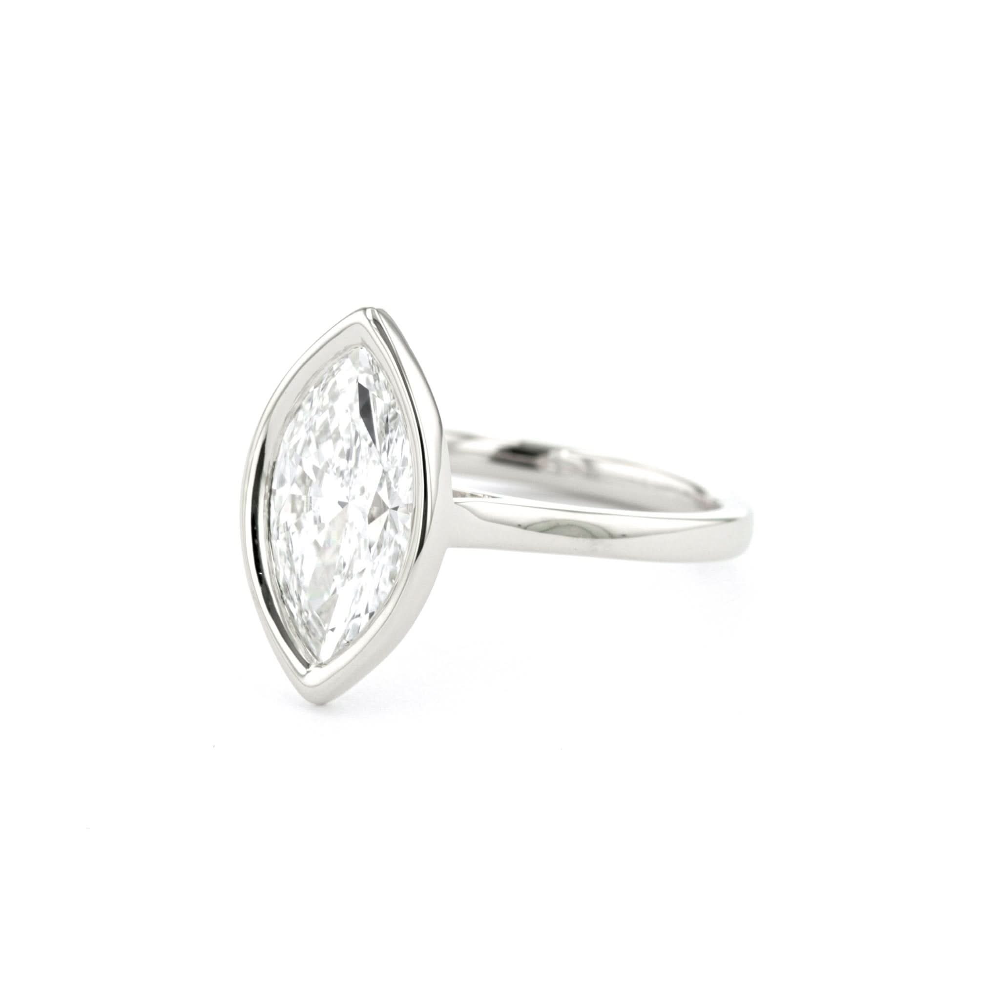 Ava Marquise High Polish Bezel - PBD Engagement Rings