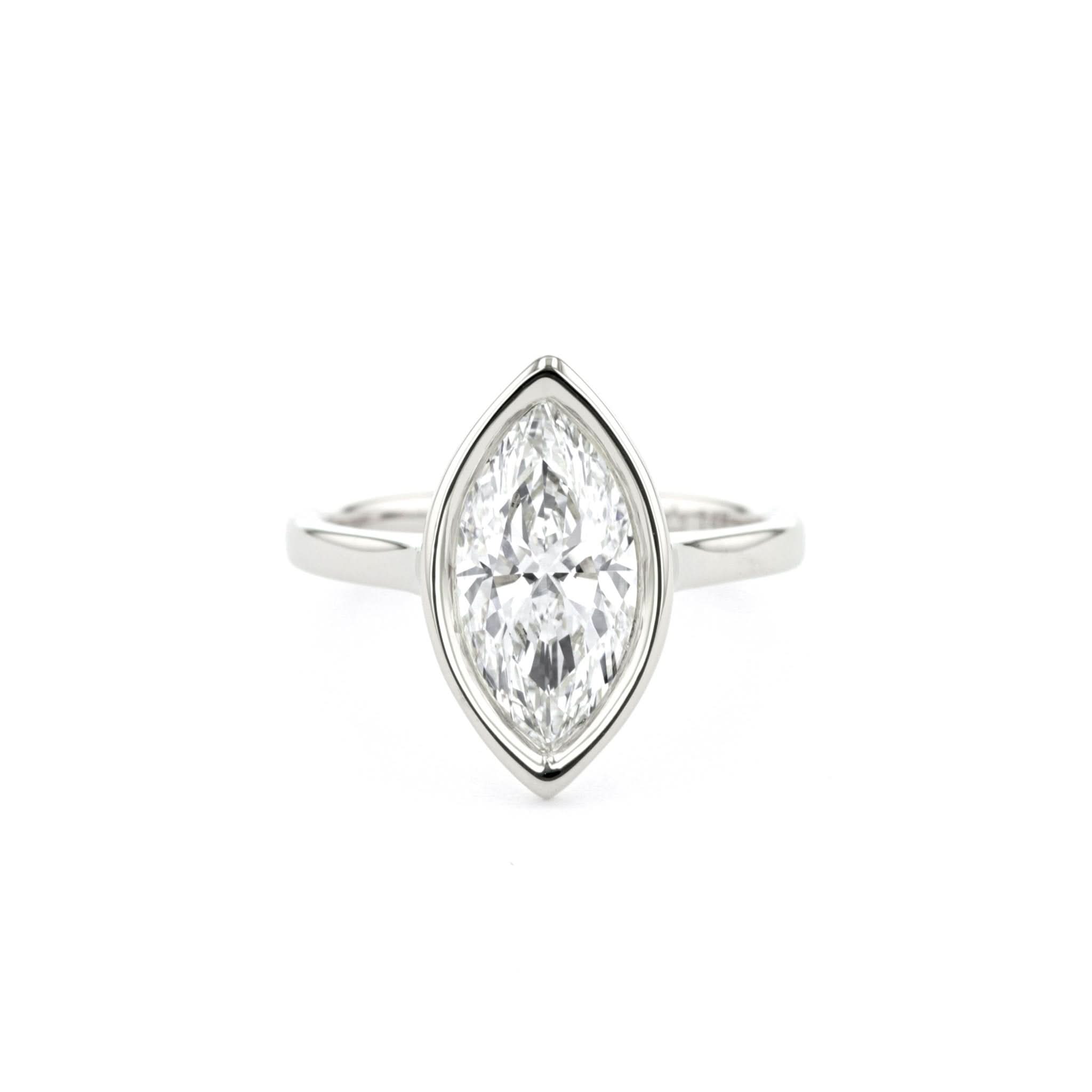 Ava Marquise High Polish Bezel - PBD Engagement Rings