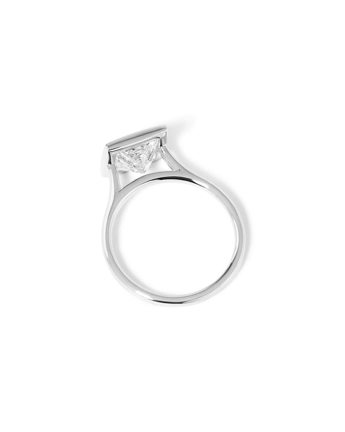 Ava Princess High Polish Bezel - PBD Engagement Rings