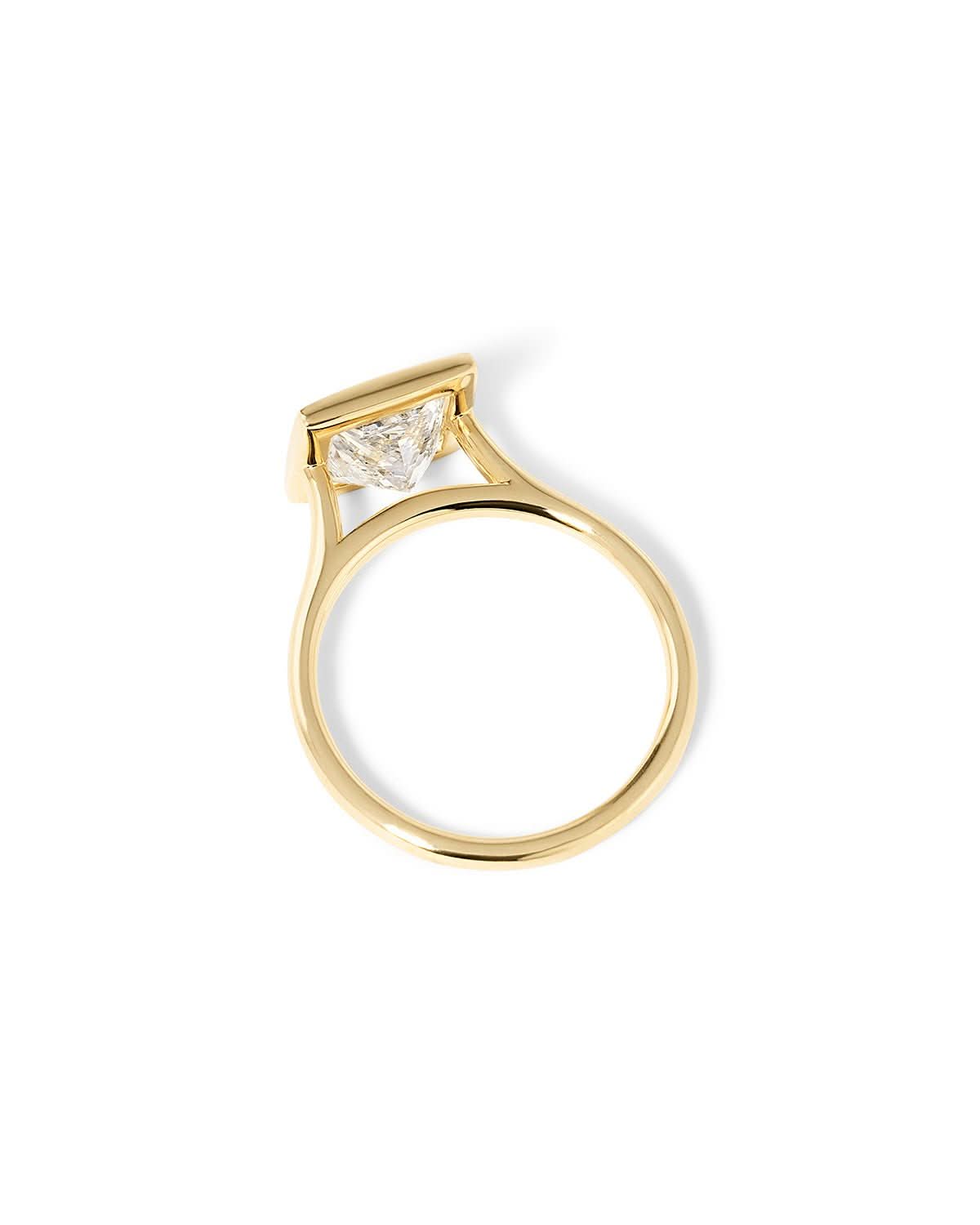 Ava Princess High Polish Bezel - PBD Engagement Rings