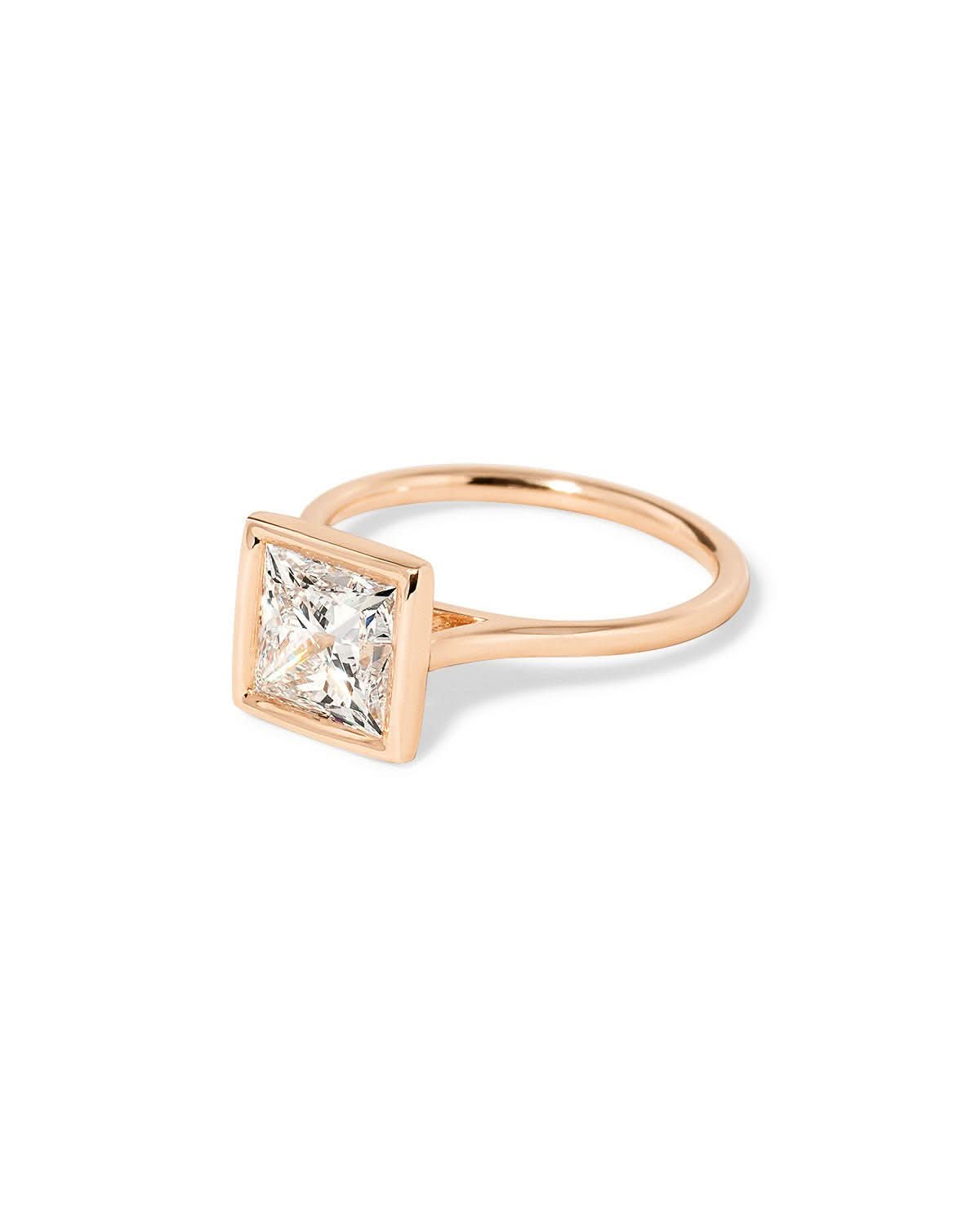 Ava Princess High Polish Bezel - PBD Engagement Rings