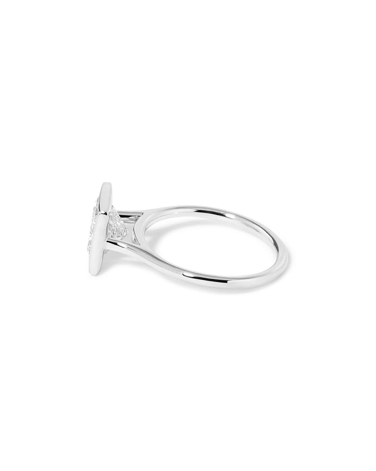 Ava Princess High Polish Bezel - PBD Engagement Rings