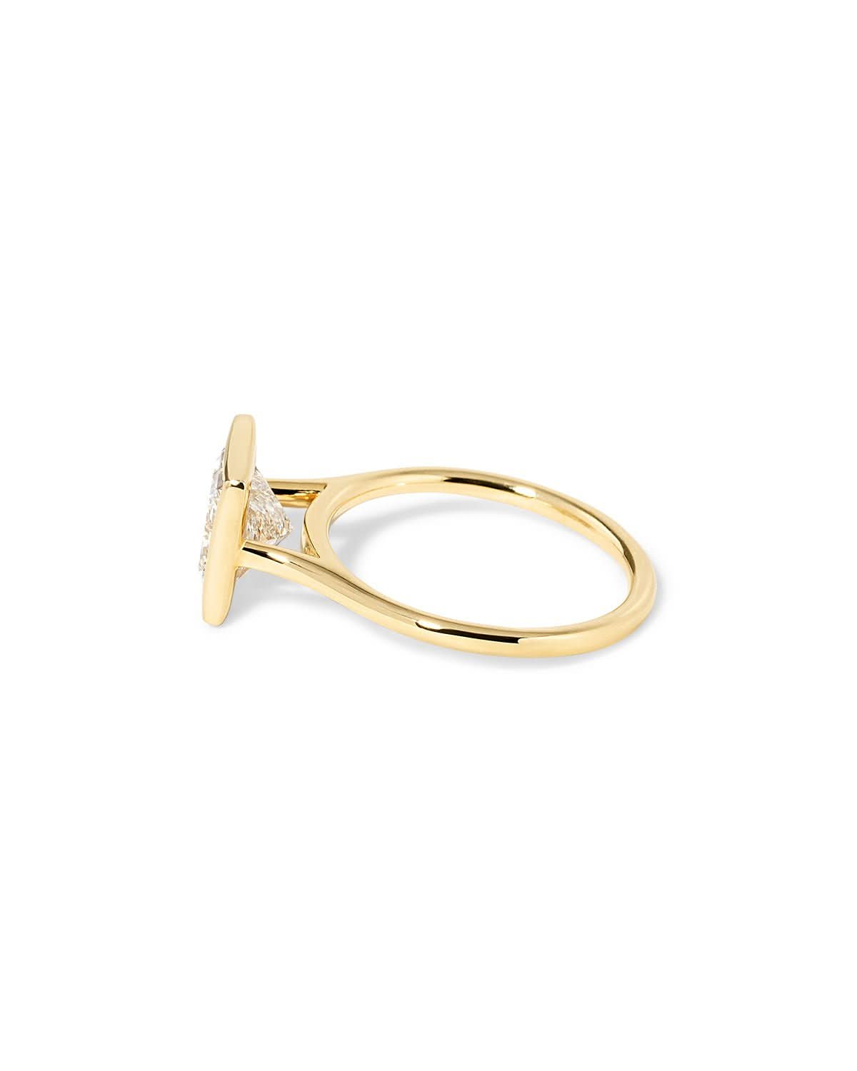 Ava Princess High Polish Bezel - PBD Engagement Rings