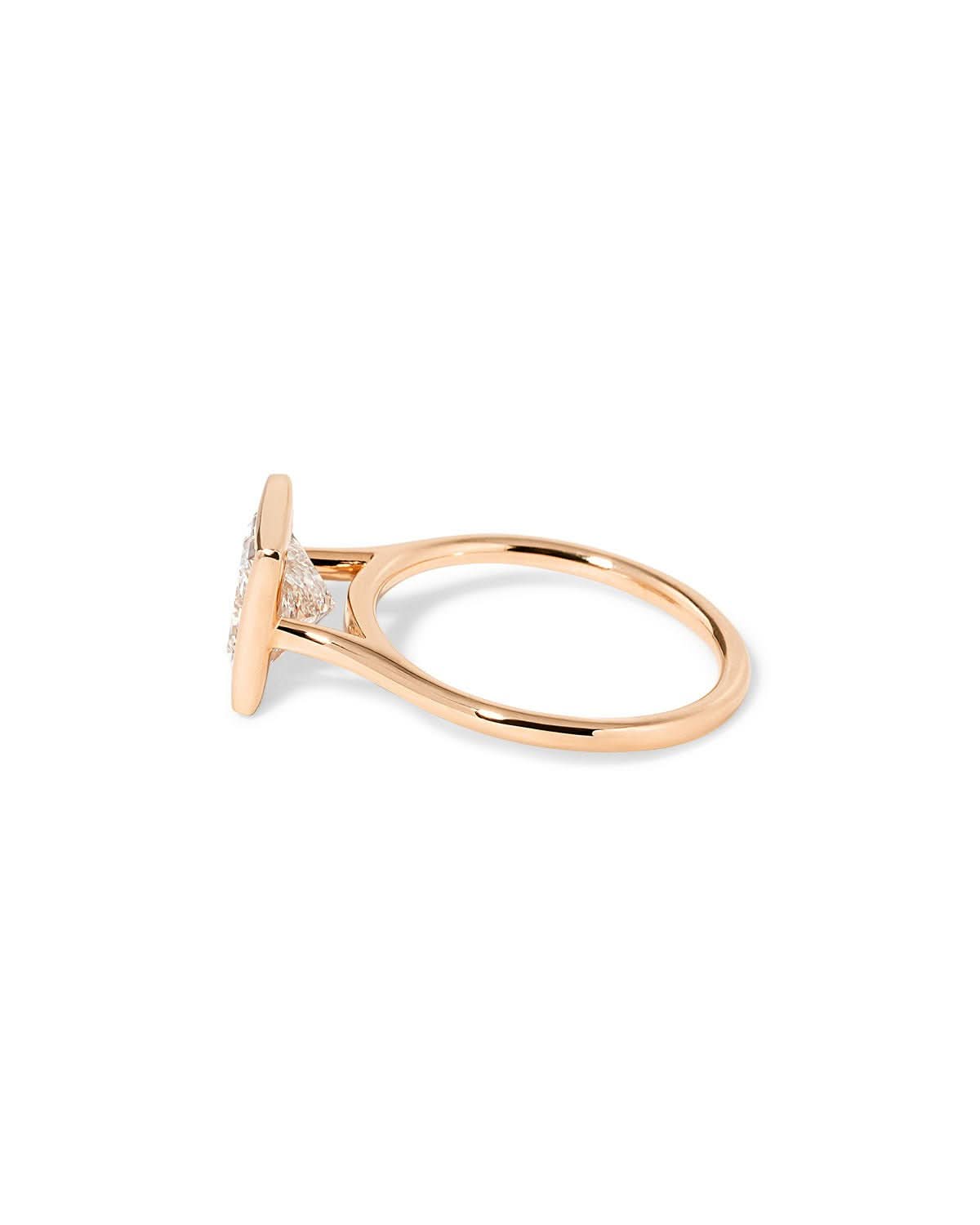 Ava Princess High Polish Bezel - PBD Engagement Rings