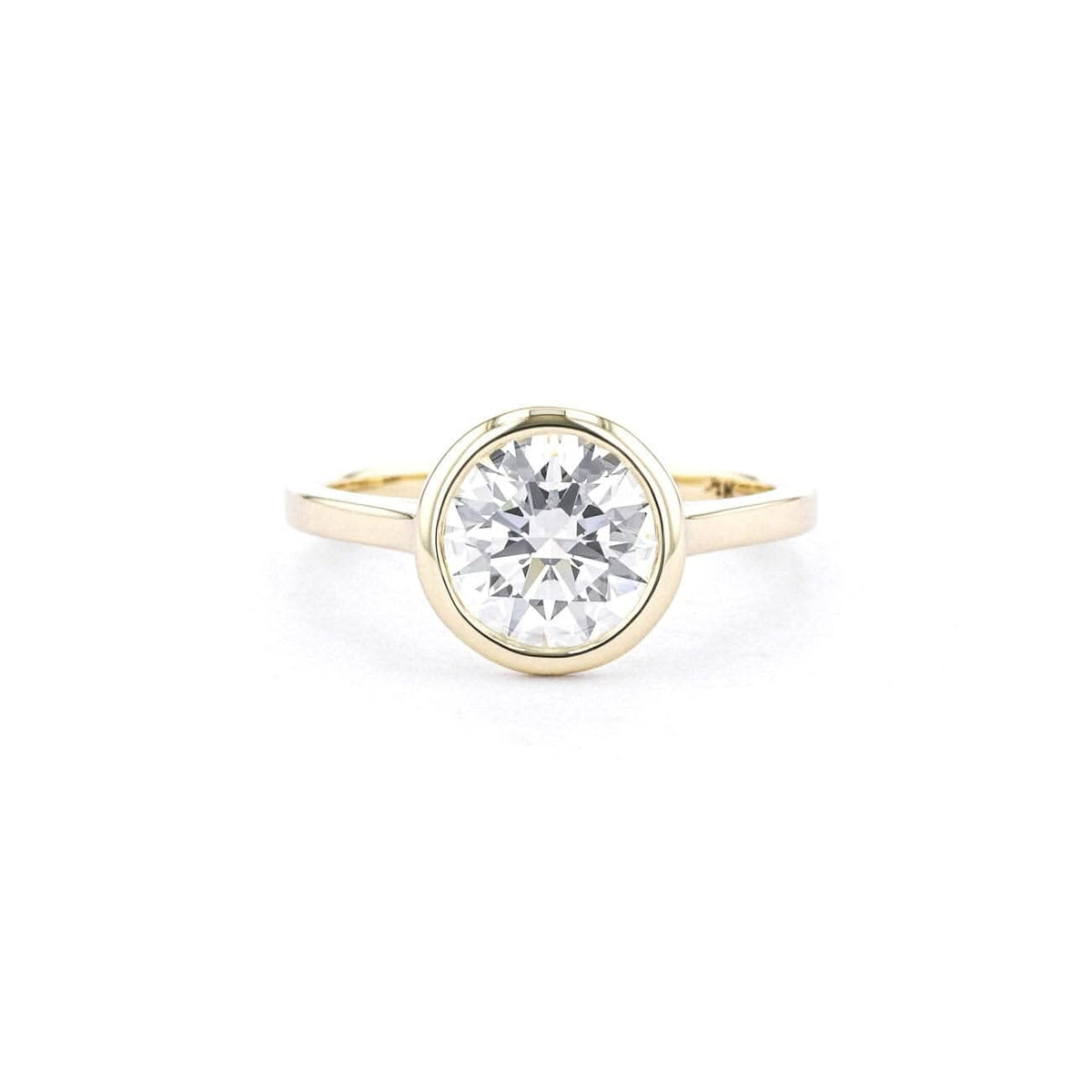 Ava Round High Polish Bezel - PBD Engagement Rings