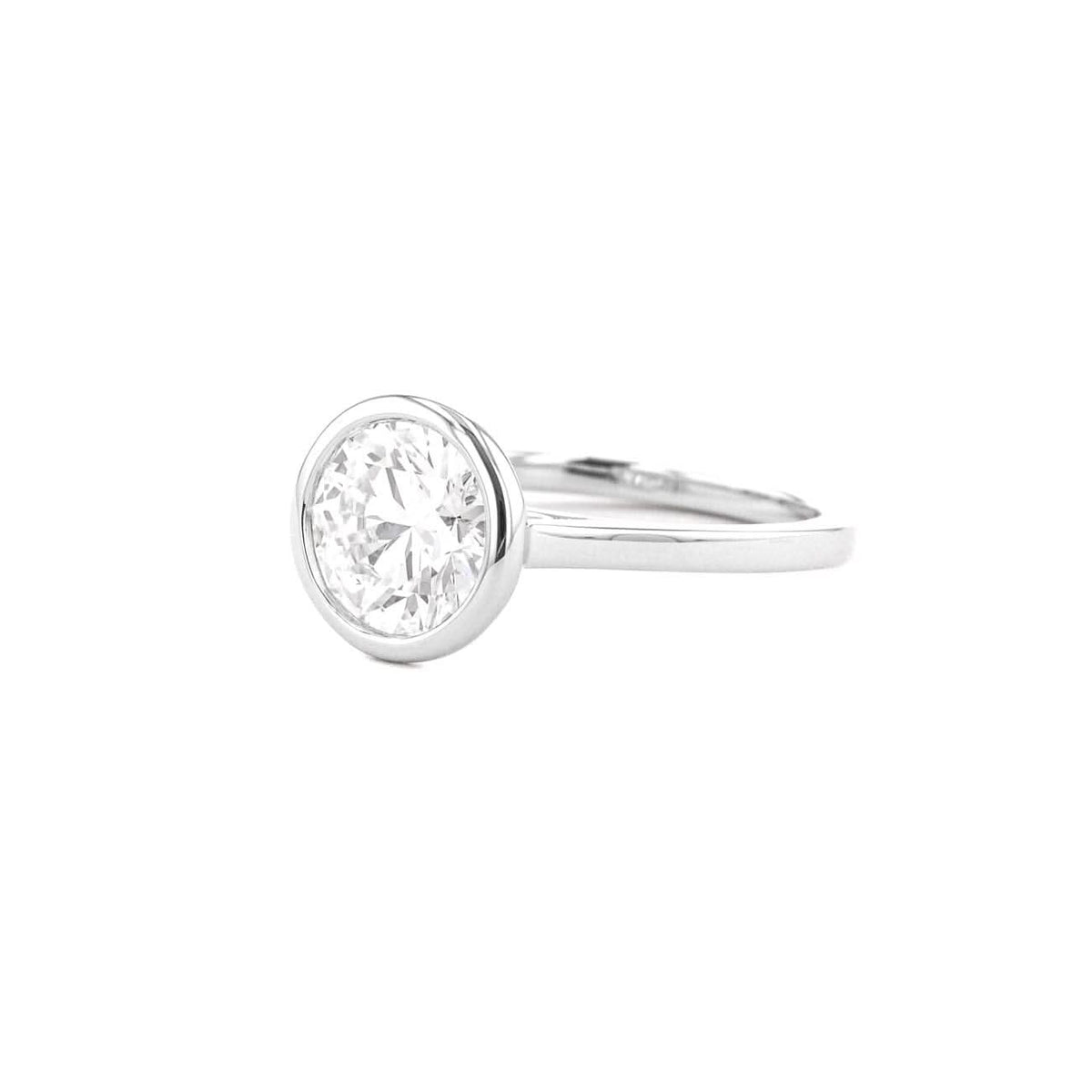 Ava Round High Polish Bezel - PBD Engagement Rings