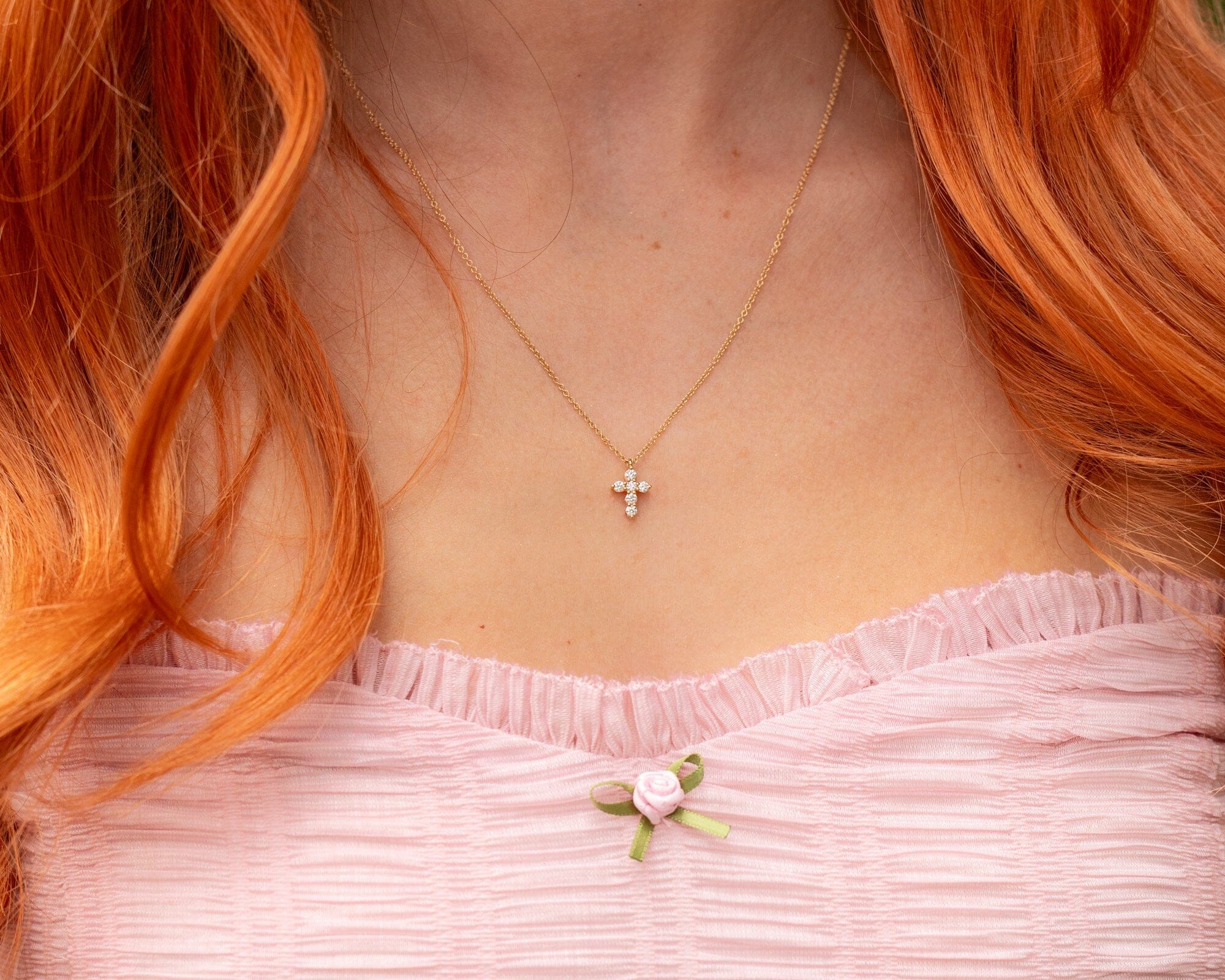 Baby Diamond Cross Necklaces Princess Bride Diamonds 