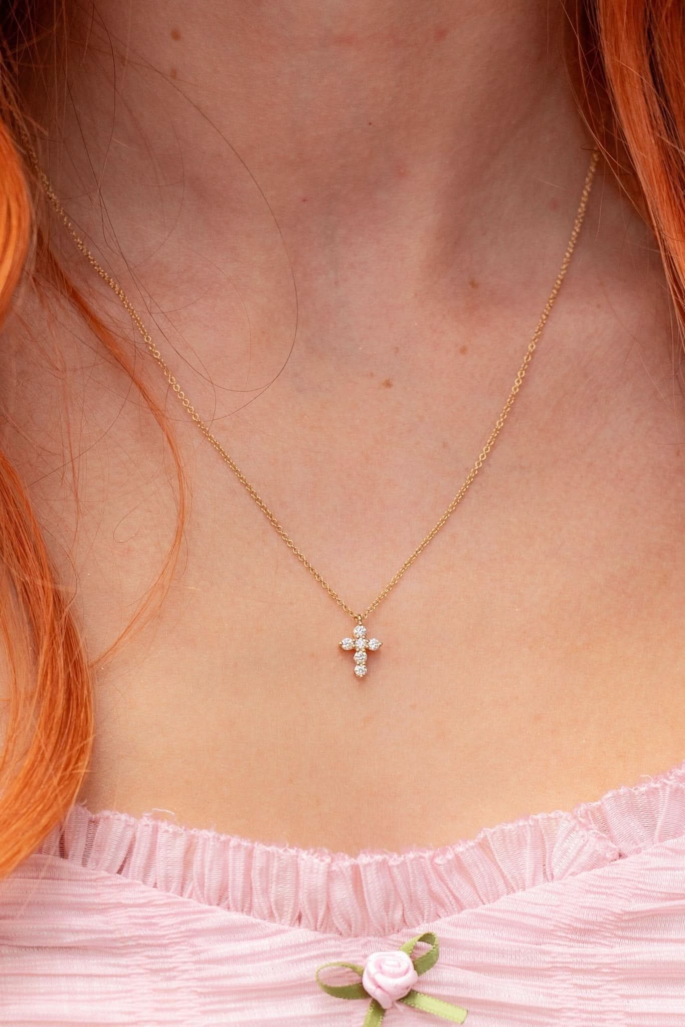 Baby Diamond Cross - PBD Necklaces