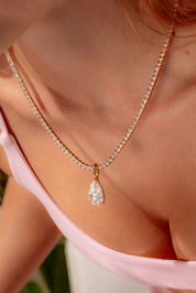 Big Pear Lab Diamond Tennis Necklace Necklaces Princess Bride Diamonds 