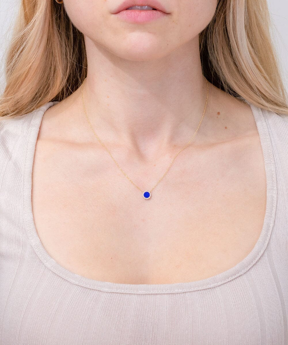 Blue Lapis & Diamond Necklace Necklaces Princess Bride Diamonds 