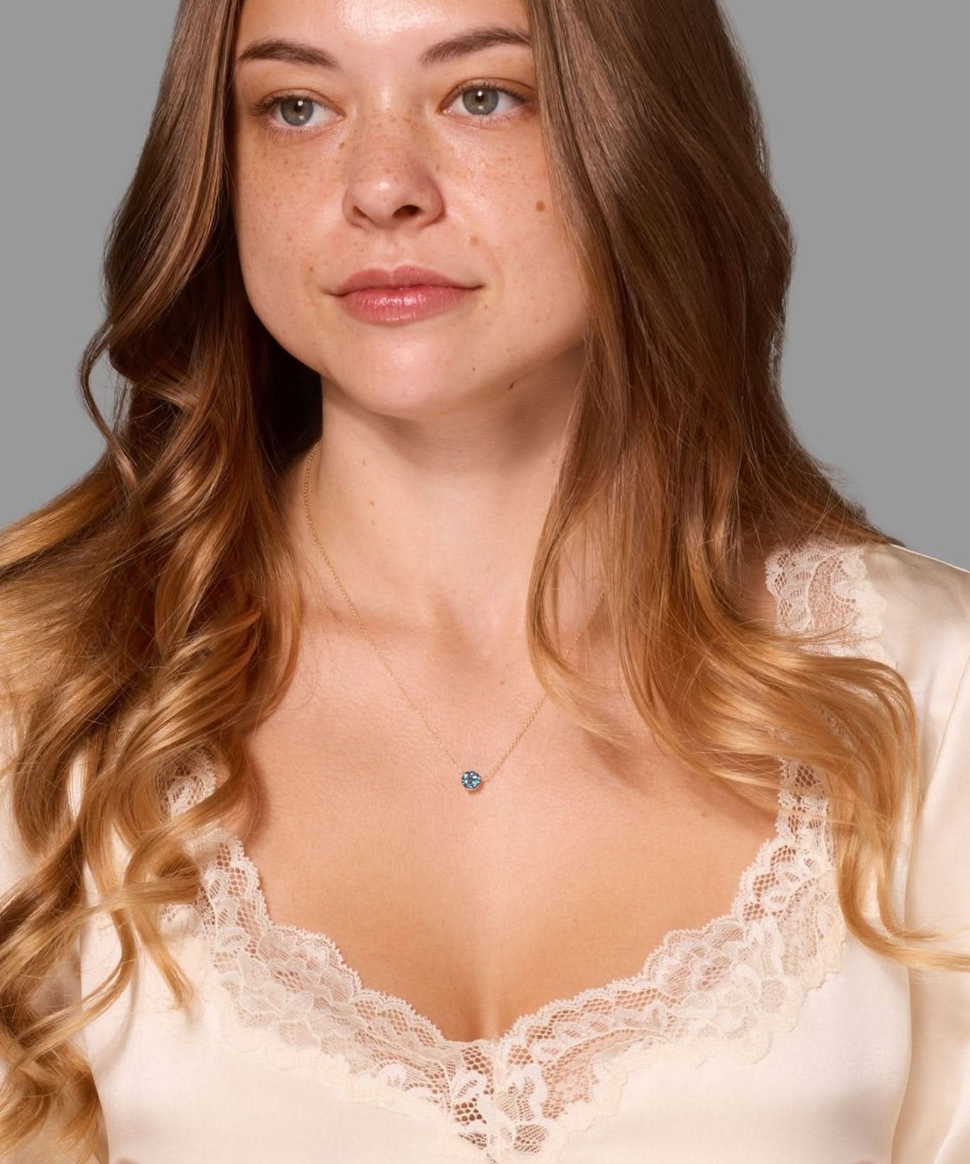 Blue Topaz Necklace - PBD Necklaces