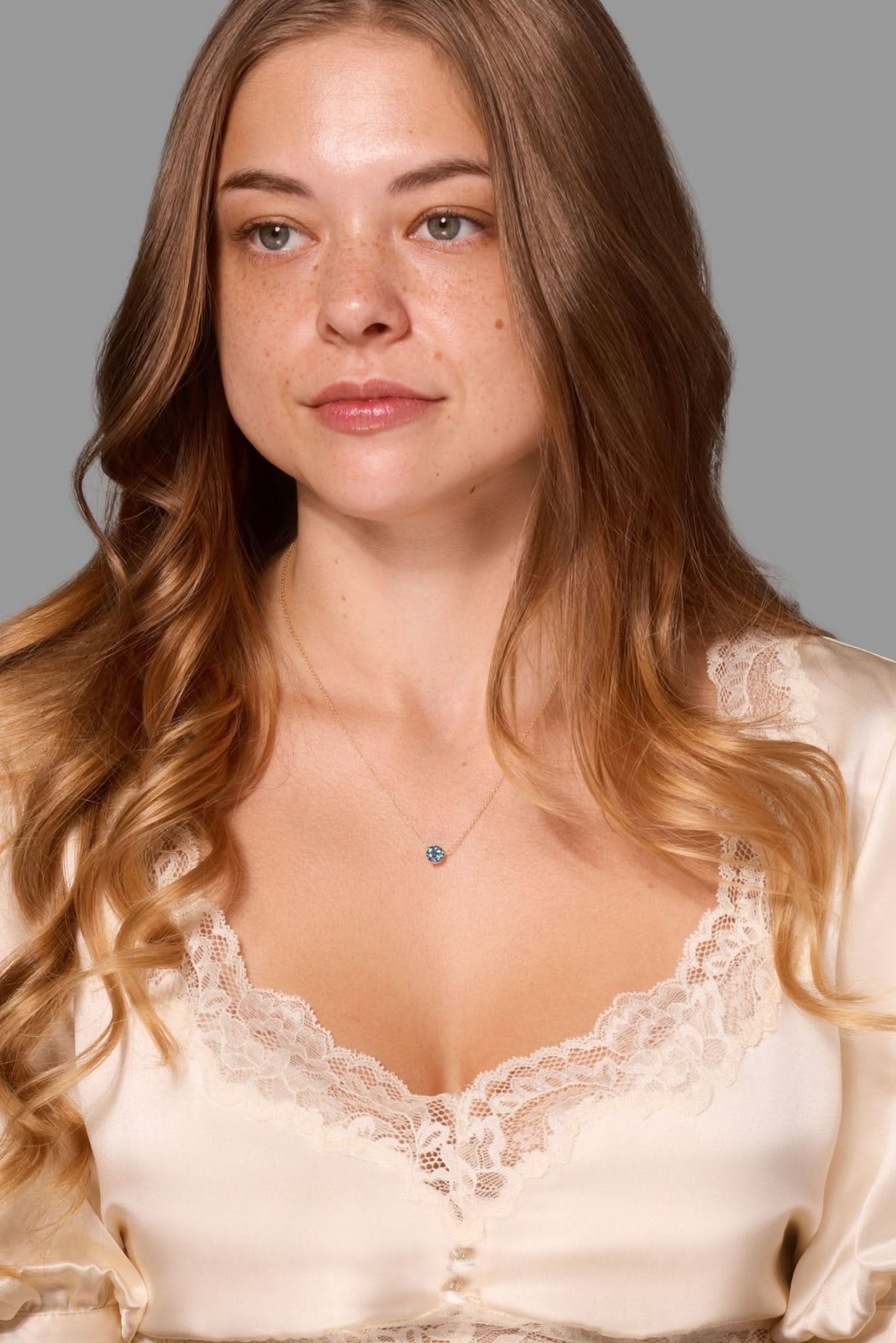 Blue Topaz Necklace - PBD Necklaces