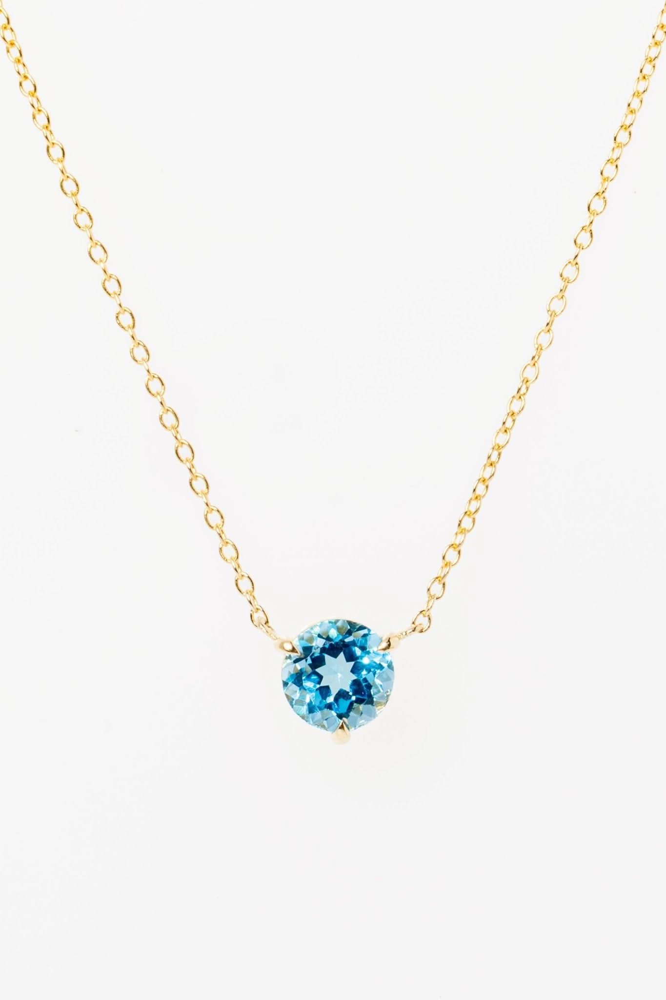 Blue Topaz Necklace - PBD Necklaces