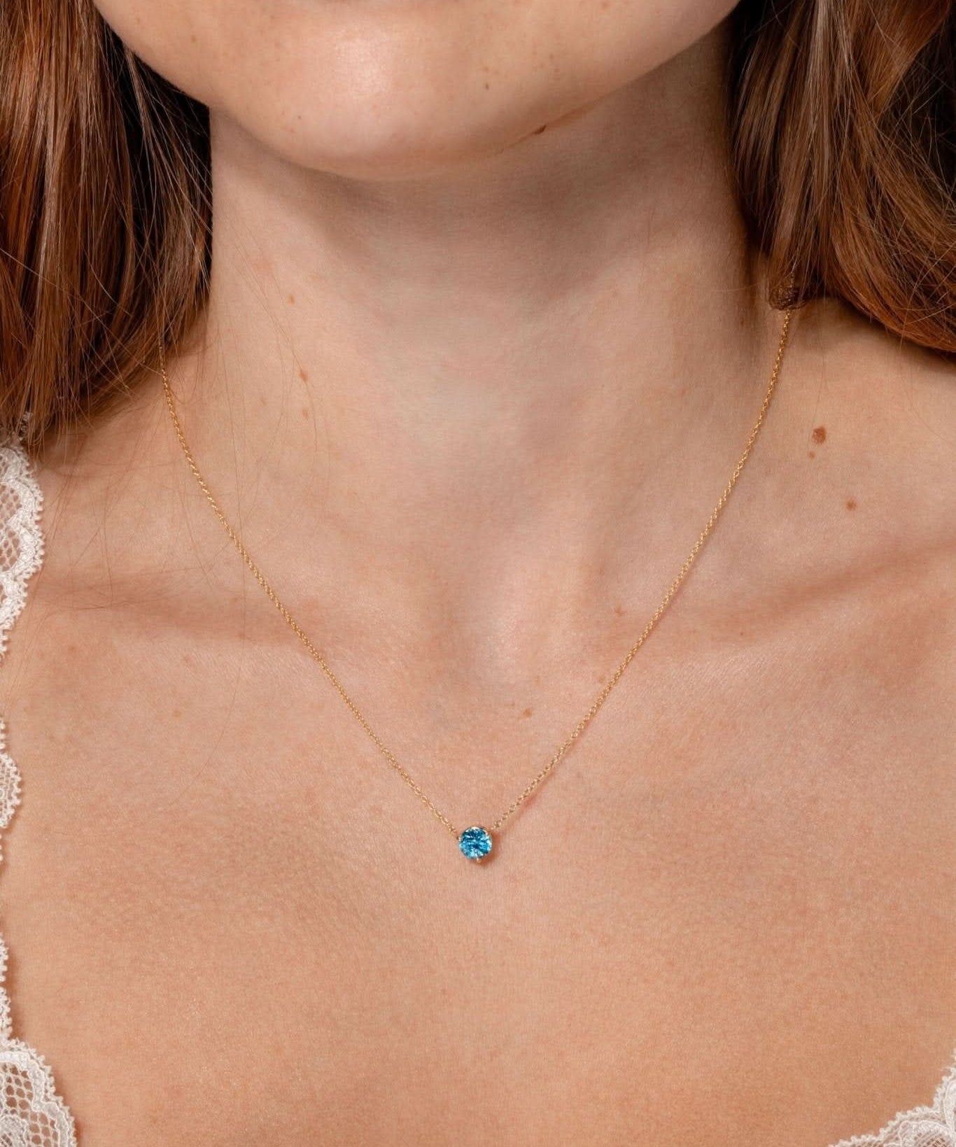 Blue Topaz Necklace - PBD Necklaces