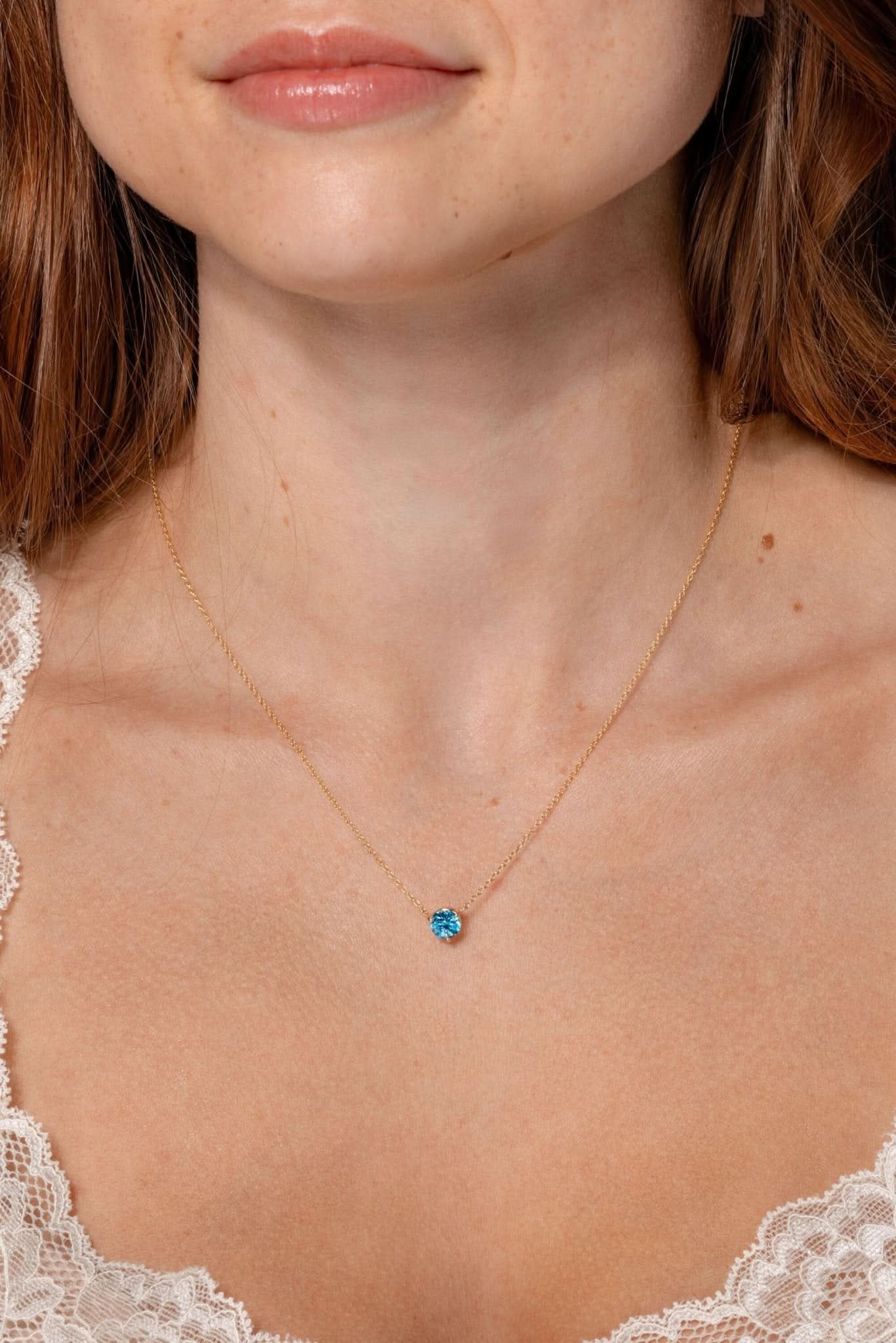 Blue Topaz Necklace - PBD Necklaces