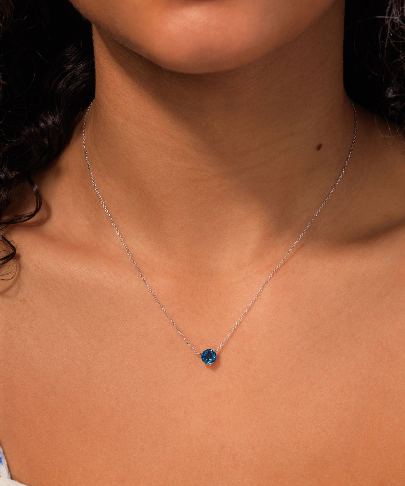 Blue Topaz Pendant - PBD Necklaces