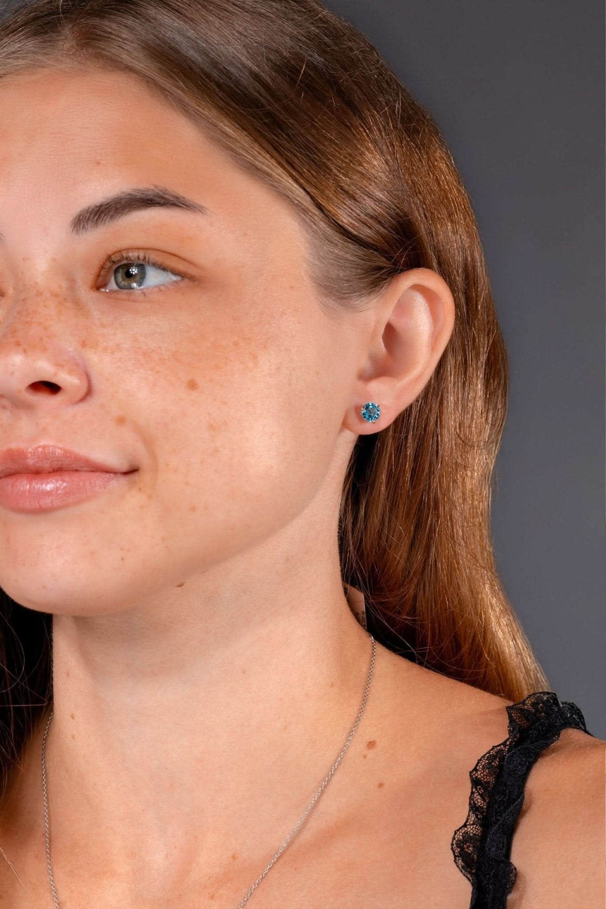 Blue Topaz Studs - PBD Earrings