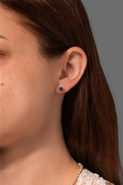 Blue Treated Natural Diamond Studs - PBD Earrings