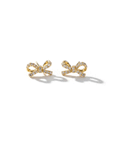 Diamond Bow Earrings