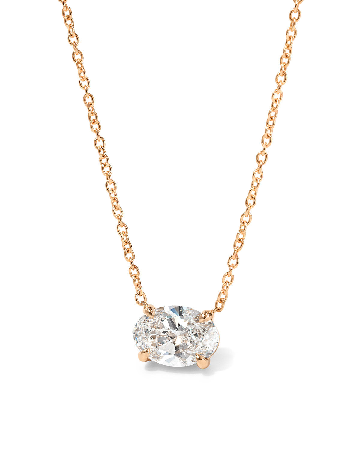 2ct East West Oval Brandi Necklace