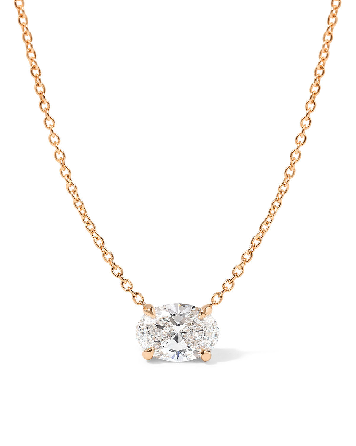 1ct East West Oval Brandi Necklace