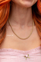 Bubble Cuban Link Chain Necklaces Princess Bride Diamonds 4.5mm / 18" / 14K Yellow Gold / 34.6g 