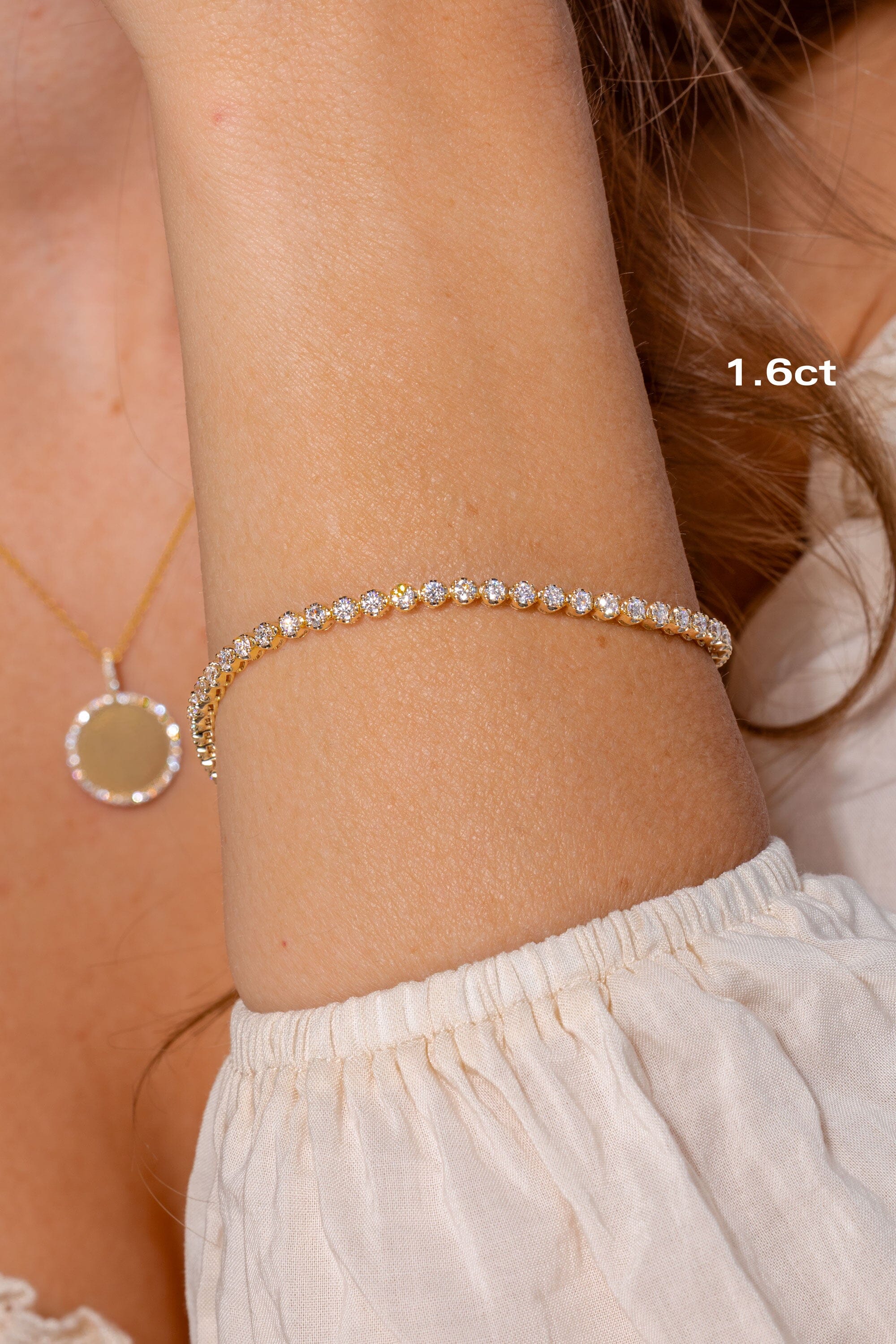 Buttercup Lab Diamond Tennis Bracelet Bracelets Princess Bride Diamonds 1.6ct 14K Yellow Gold 