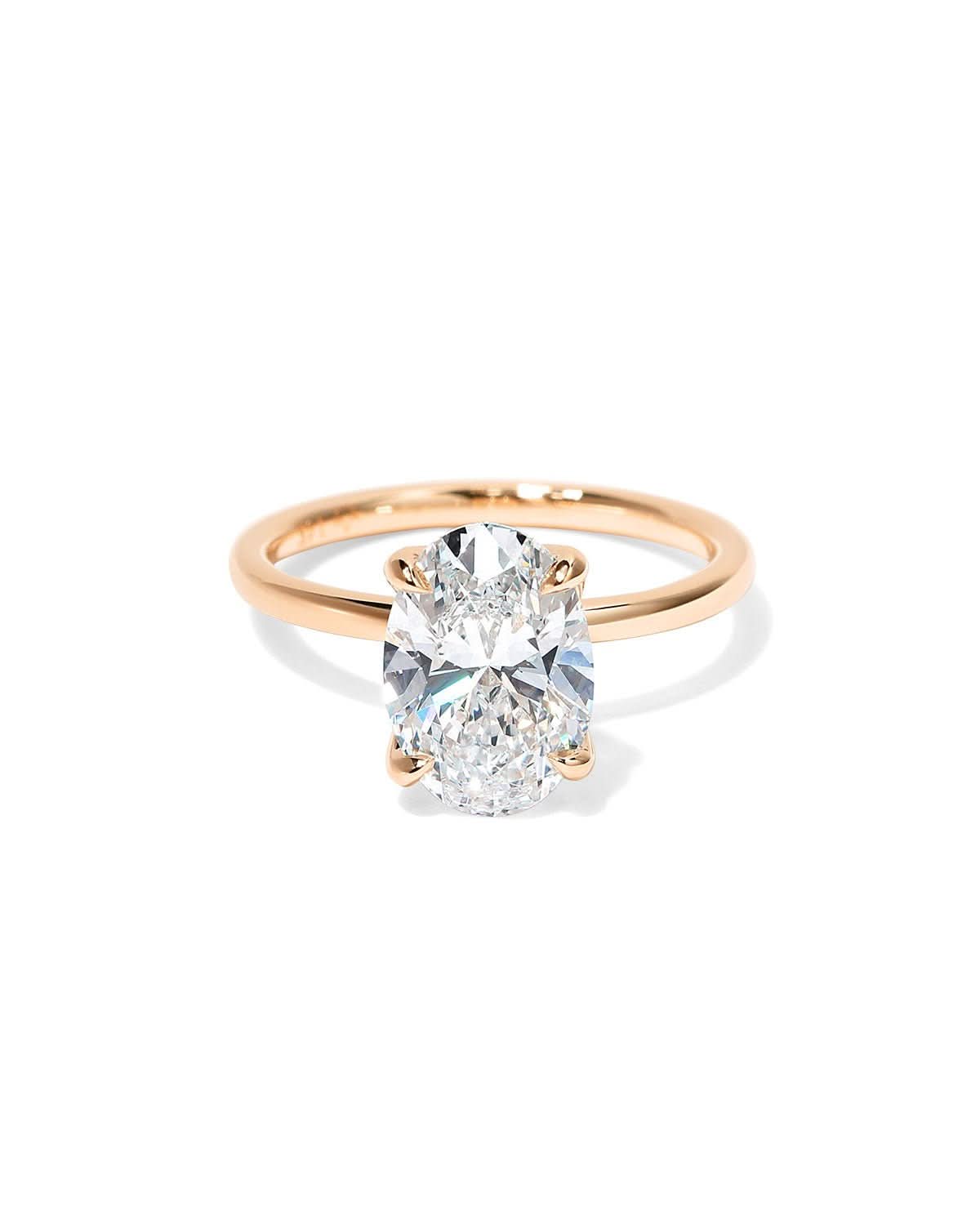 Caraline Oval High Polish lab diamond engagement ring by Princess Bride Diamonds