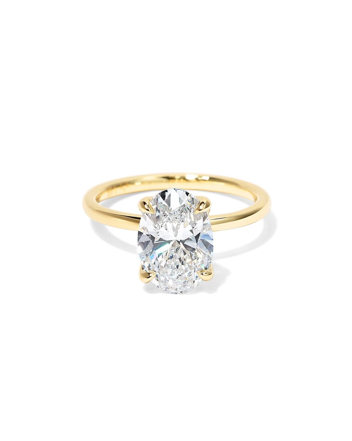 Caraline Oval High Polish lab diamond engagement ring by Princess Bride Diamonds