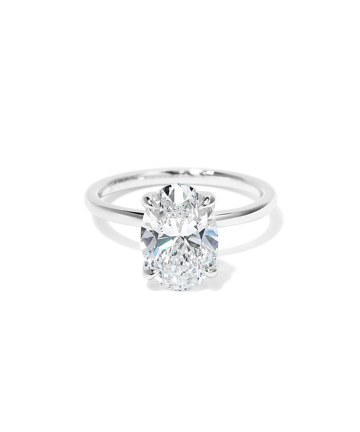 Caraline Oval High Polish lab diamond engagement ring by Princess Bride Diamonds