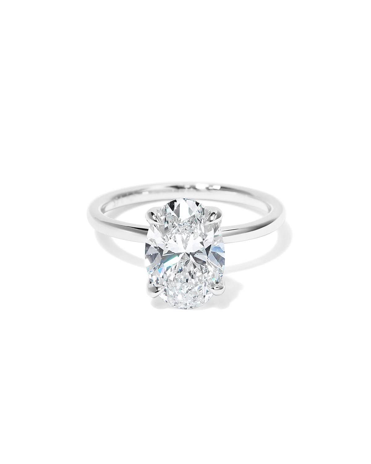 Caraline Oval High Polish lab diamond engagement ring by Princess Bride Diamonds