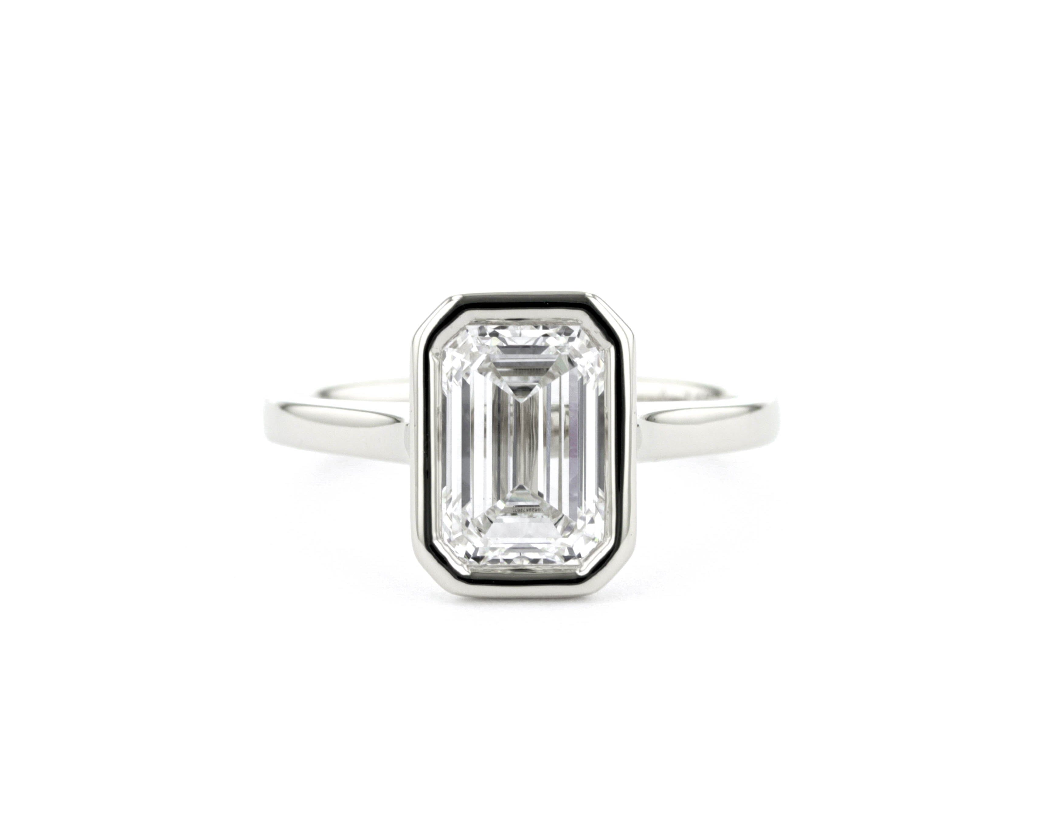 Casey Emerald High Polish Engagement Rings Princess Bride Diamonds 