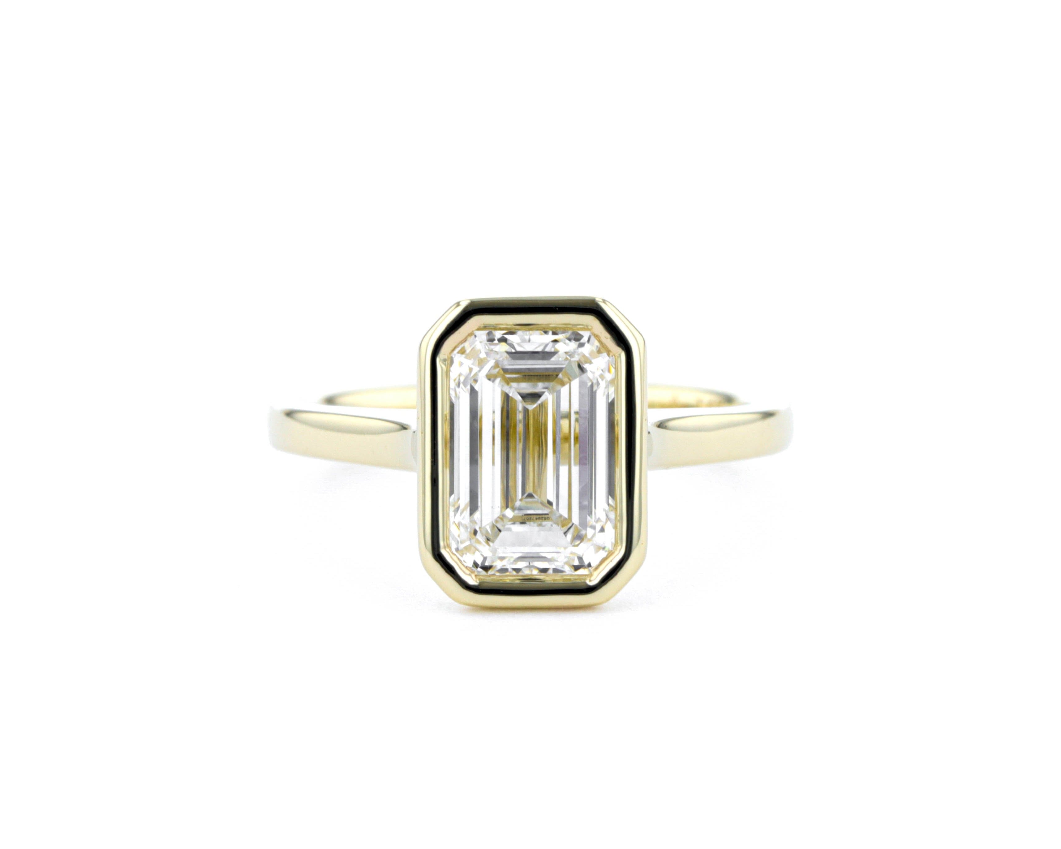 Casey Emerald High Polish Engagement Rings Princess Bride Diamonds 