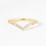 Chevron Round and Baguette Diamond Ring Rings Princess Bride Diamonds 