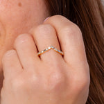 Chevron Round and Baguette Diamond Ring Rings Princess Bride Diamonds 