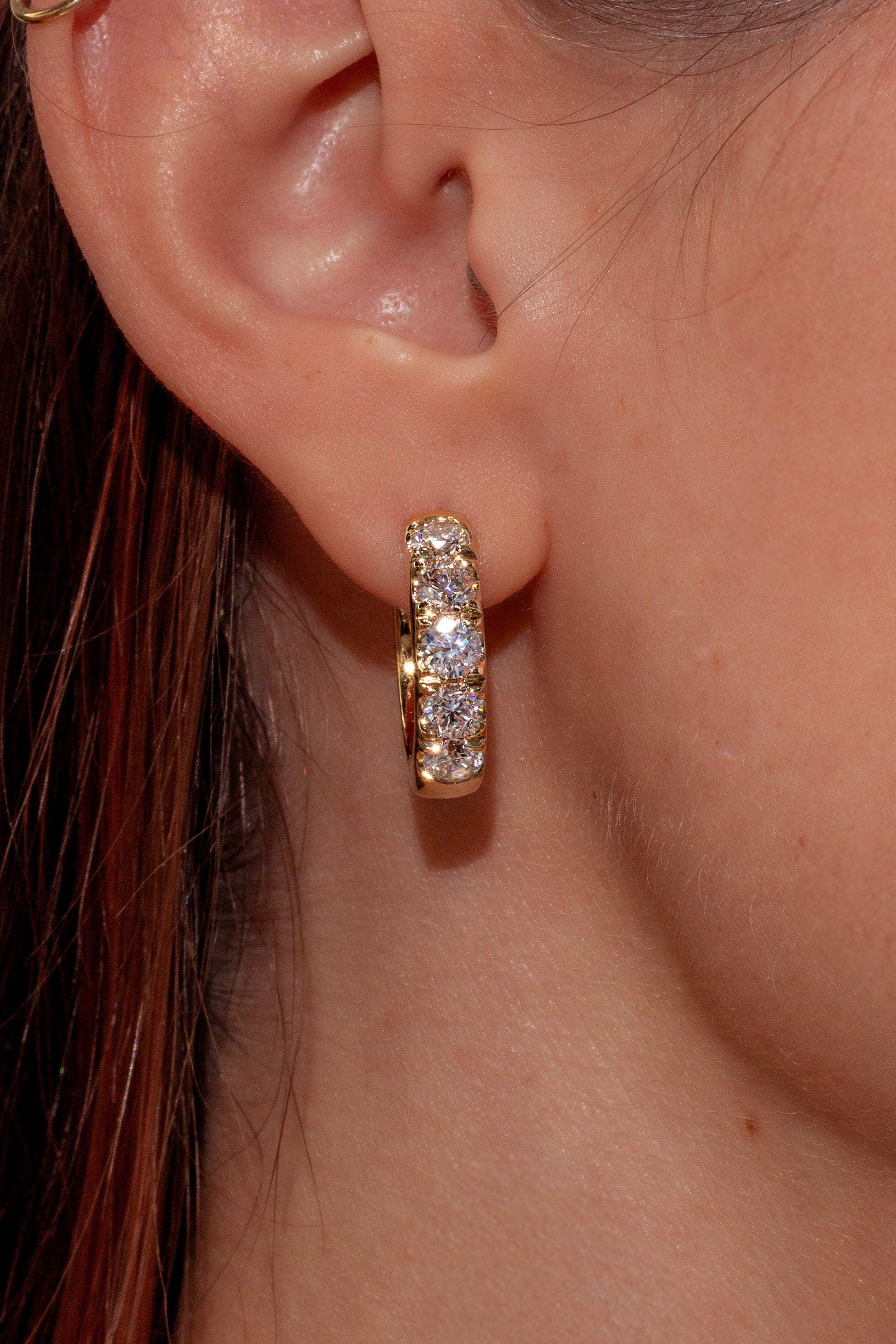 Chunky Pavé Hoops Earrings Princess Bride Diamonds 