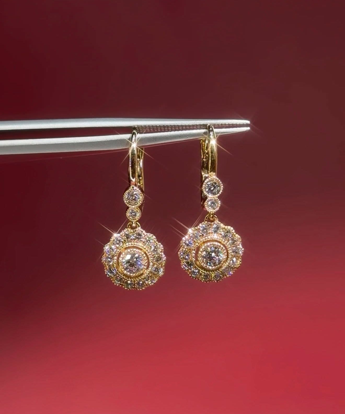 Claire Vintage Drop Earrings - PBD Earrings