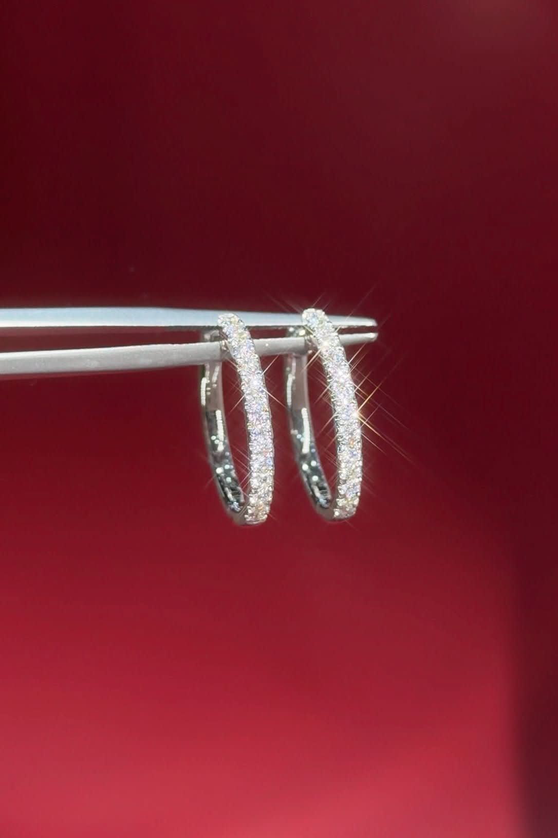 Classic 20mm Pavé Hoops White Gold - PBD Earrings