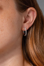 Classic 20mm Pavé Hoops White Gold - PBD Earrings