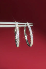 Classic 25mm Pavé Hoops White Gold - PBD Earrings