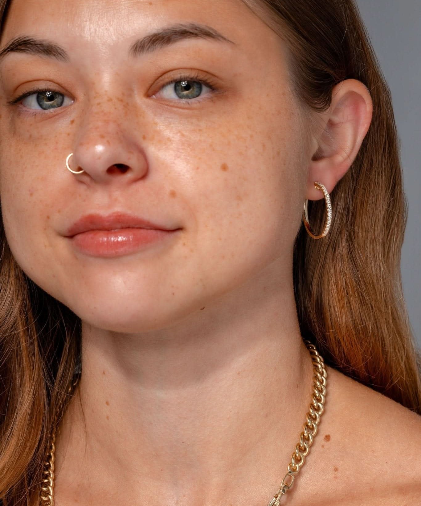 Classic 25mm Pavé Hoops Yellow Gold - PBD Earrings