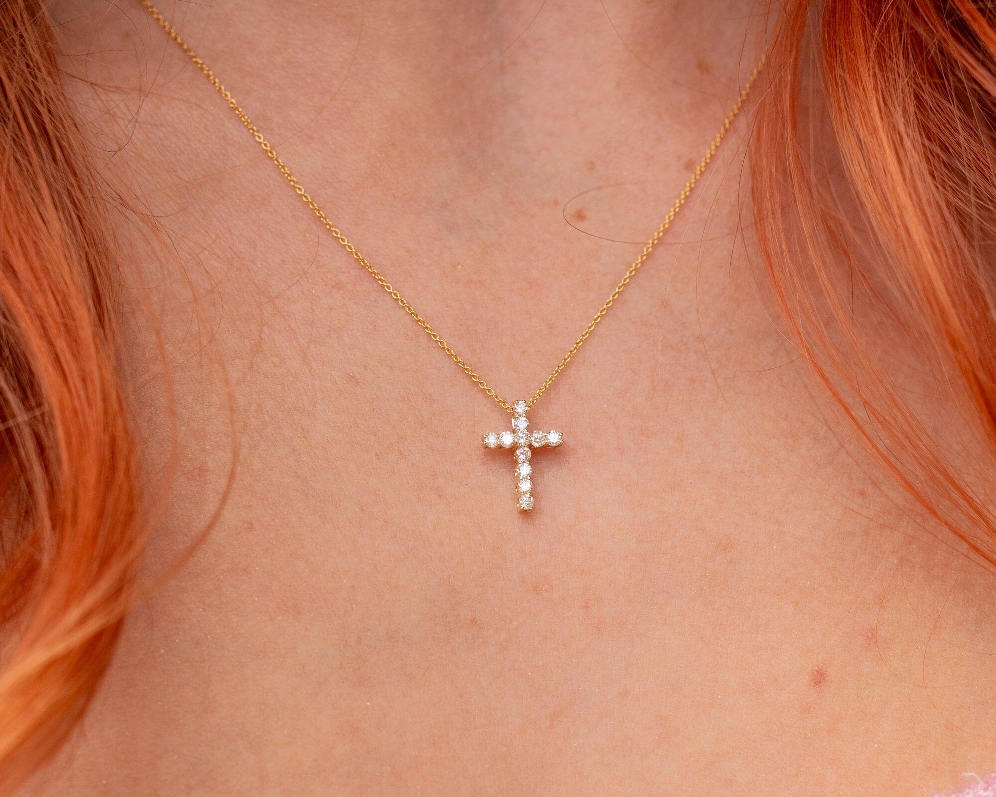 Classic Diamond Cross Necklaces Princess Bride Diamonds 