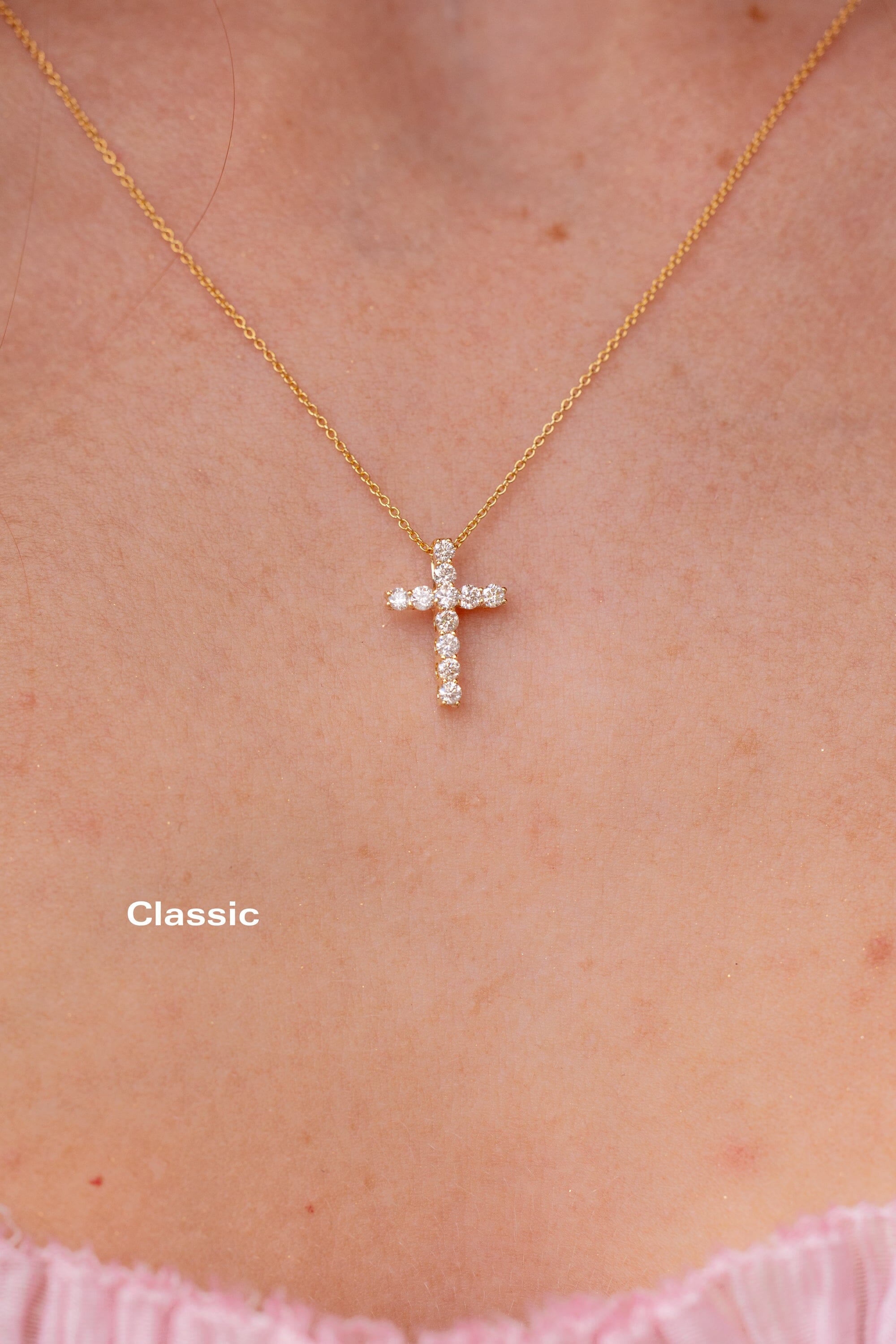 Classic Diamond Cross Necklaces Princess Bride Diamonds 