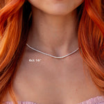 Classic Diamond Tennis Necklace Necklaces Princess Bride Diamonds 14K White Gold 6ct 16"