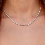 Classic Diamond Tennis Necklace Necklaces Princess Bride Diamonds 