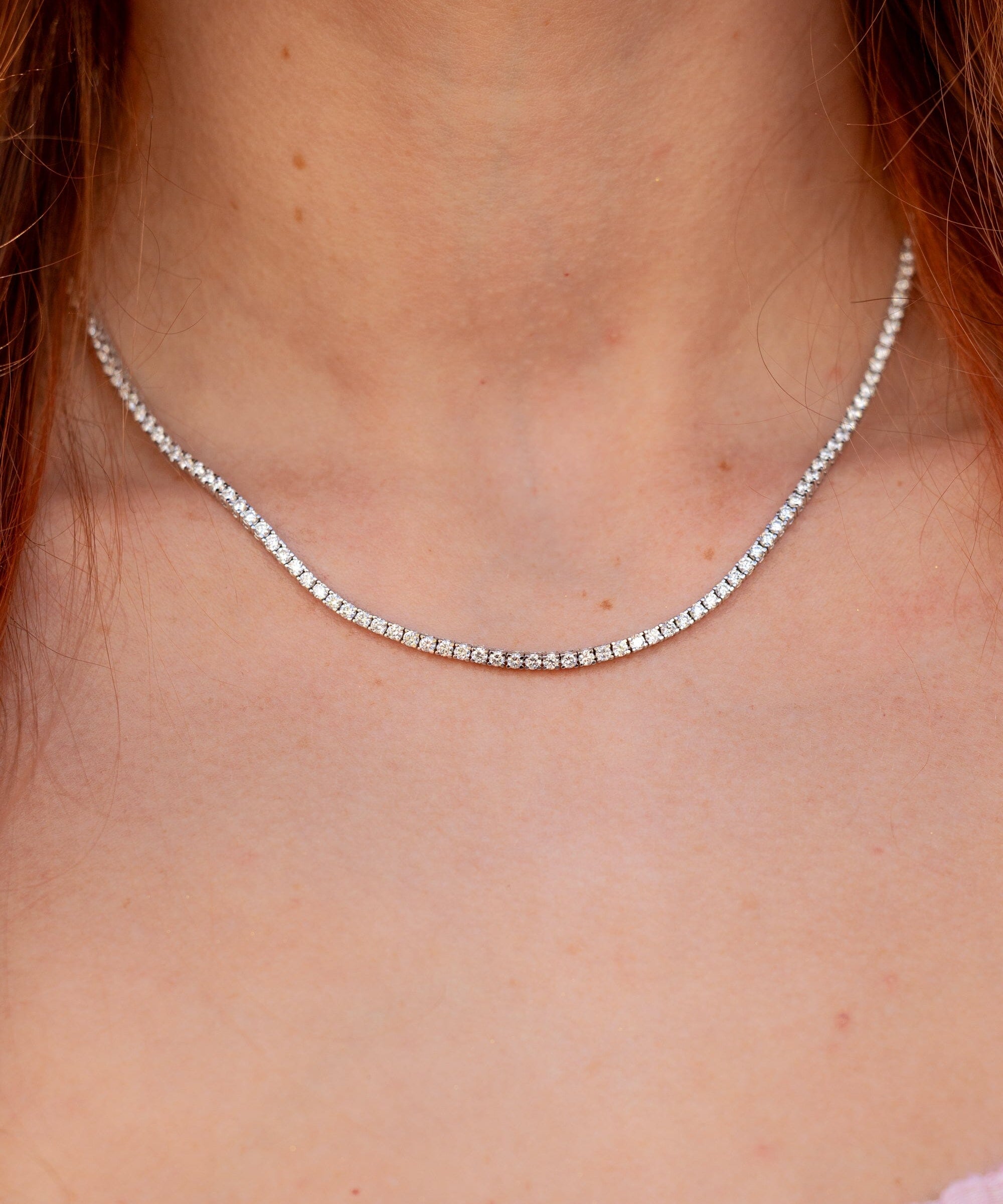 Classic Diamond Tennis Necklace Necklaces Princess Bride Diamonds 