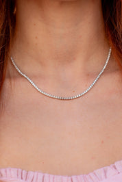 Classic Diamond Tennis Necklace Necklaces Princess Bride Diamonds 